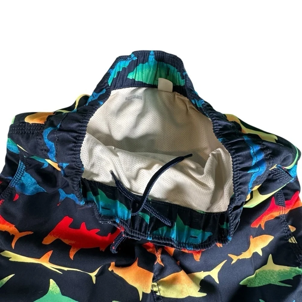 GAP Kids Boys Swim Trunks Size M (8) Shark & Floral Board Shorts Lot of 2